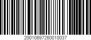 Código de barras (EAN, GTIN, SKU, ISBN): '20010697260010037'