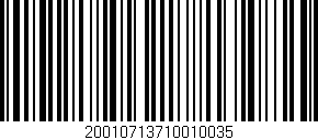 Código de barras (EAN, GTIN, SKU, ISBN): '20010713710010035'