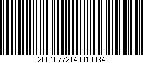 Código de barras (EAN, GTIN, SKU, ISBN): '20010772140010034'