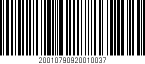 Código de barras (EAN, GTIN, SKU, ISBN): '20010790920010037'