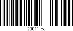 Código de barras (EAN, GTIN, SKU, ISBN): '20011-cc'