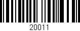 Código de barras (EAN, GTIN, SKU, ISBN): '20011'