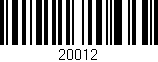 Código de barras (EAN, GTIN, SKU, ISBN): '20012'