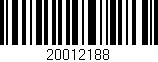 Código de barras (EAN, GTIN, SKU, ISBN): '20012188'