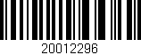 Código de barras (EAN, GTIN, SKU, ISBN): '20012296'