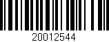 Código de barras (EAN, GTIN, SKU, ISBN): '20012544'