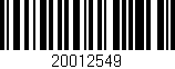 Código de barras (EAN, GTIN, SKU, ISBN): '20012549'