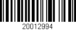 Código de barras (EAN, GTIN, SKU, ISBN): '20012994'