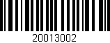 Código de barras (EAN, GTIN, SKU, ISBN): '20013002'