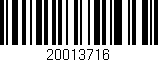 Código de barras (EAN, GTIN, SKU, ISBN): '20013716'