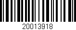 Código de barras (EAN, GTIN, SKU, ISBN): '20013918'