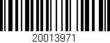 Código de barras (EAN, GTIN, SKU, ISBN): '20013971'
