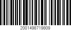 Código de barras (EAN, GTIN, SKU, ISBN): '2001498719809'