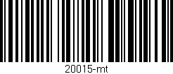 Código de barras (EAN, GTIN, SKU, ISBN): '20015-mt'