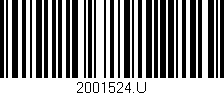 Código de barras (EAN, GTIN, SKU, ISBN): '2001524.U'