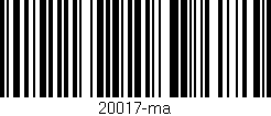 Código de barras (EAN, GTIN, SKU, ISBN): '20017-ma'