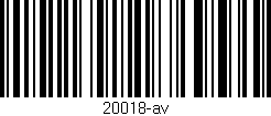 Código de barras (EAN, GTIN, SKU, ISBN): '20018-av'