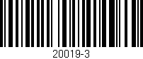 Código de barras (EAN, GTIN, SKU, ISBN): '20019-3'