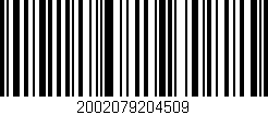 Código de barras (EAN, GTIN, SKU, ISBN): '2002079204509'