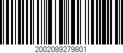 Código de barras (EAN, GTIN, SKU, ISBN): '2002089279801'