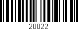 Código de barras (EAN, GTIN, SKU, ISBN): '20022'