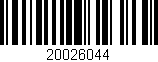 Código de barras (EAN, GTIN, SKU, ISBN): '20026044'