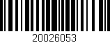 Código de barras (EAN, GTIN, SKU, ISBN): '20026053'