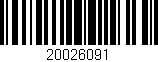Código de barras (EAN, GTIN, SKU, ISBN): '20026091'