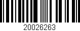Código de barras (EAN, GTIN, SKU, ISBN): '20026263'
