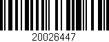 Código de barras (EAN, GTIN, SKU, ISBN): '20026447'