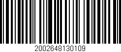 Código de barras (EAN, GTIN, SKU, ISBN): '2002648130109'