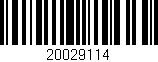 Código de barras (EAN, GTIN, SKU, ISBN): '20029114'