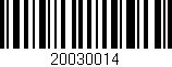 Código de barras (EAN, GTIN, SKU, ISBN): '20030014'