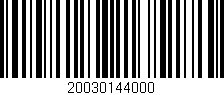 Código de barras (EAN, GTIN, SKU, ISBN): '20030144000'