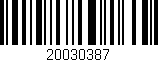 Código de barras (EAN, GTIN, SKU, ISBN): '20030387'