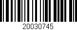 Código de barras (EAN, GTIN, SKU, ISBN): '20030745'