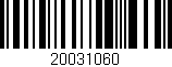 Código de barras (EAN, GTIN, SKU, ISBN): '20031060'
