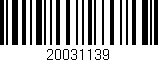 Código de barras (EAN, GTIN, SKU, ISBN): '20031139'