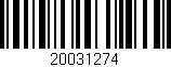 Código de barras (EAN, GTIN, SKU, ISBN): '20031274'
