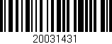 Código de barras (EAN, GTIN, SKU, ISBN): '20031431'