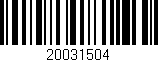 Código de barras (EAN, GTIN, SKU, ISBN): '20031504'