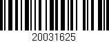 Código de barras (EAN, GTIN, SKU, ISBN): '20031625'