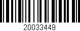 Código de barras (EAN, GTIN, SKU, ISBN): '20033449'