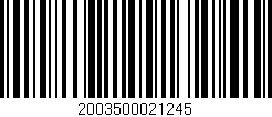 Código de barras (EAN, GTIN, SKU, ISBN): '2003500021245'