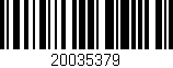 Código de barras (EAN, GTIN, SKU, ISBN): '20035379'