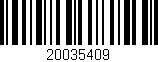 Código de barras (EAN, GTIN, SKU, ISBN): '20035409'