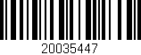 Código de barras (EAN, GTIN, SKU, ISBN): '20035447'