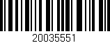 Código de barras (EAN, GTIN, SKU, ISBN): '20035551'
