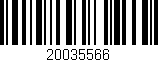 Código de barras (EAN, GTIN, SKU, ISBN): '20035566'