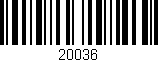 Código de barras (EAN, GTIN, SKU, ISBN): '20036'